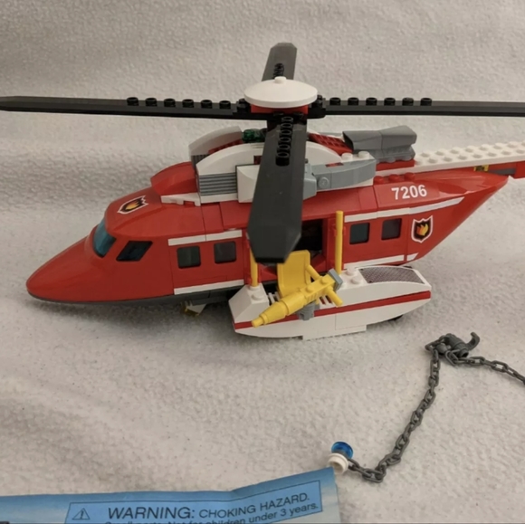 LEGO CITY FIRE TRUCK & FIRE HELICOPTER RESCUE 7206 99% Complete Minifigs Manual - Picture 2 of 7